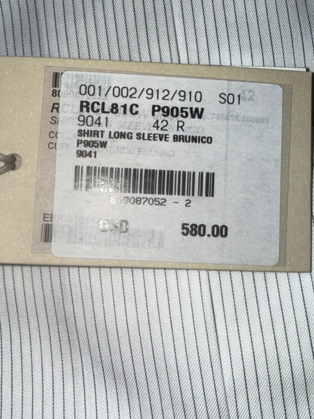 NWT Brioni Brunico Shirt 42R – $580, In Original Packaging - Picture 4 of 6